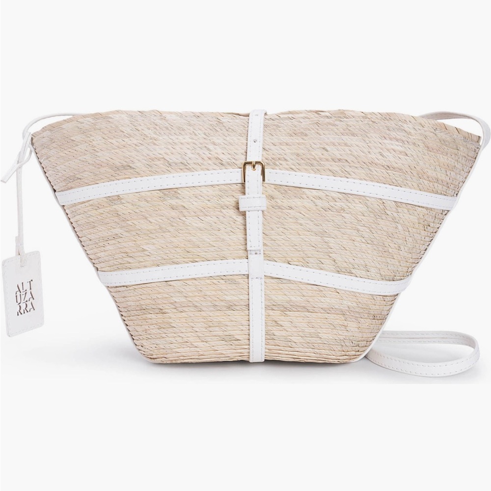Altuzzura Watermill Woven Palm Crossbody bag